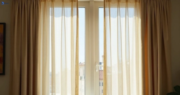 Dull dusty drapes in chelmer before professional cleaning
